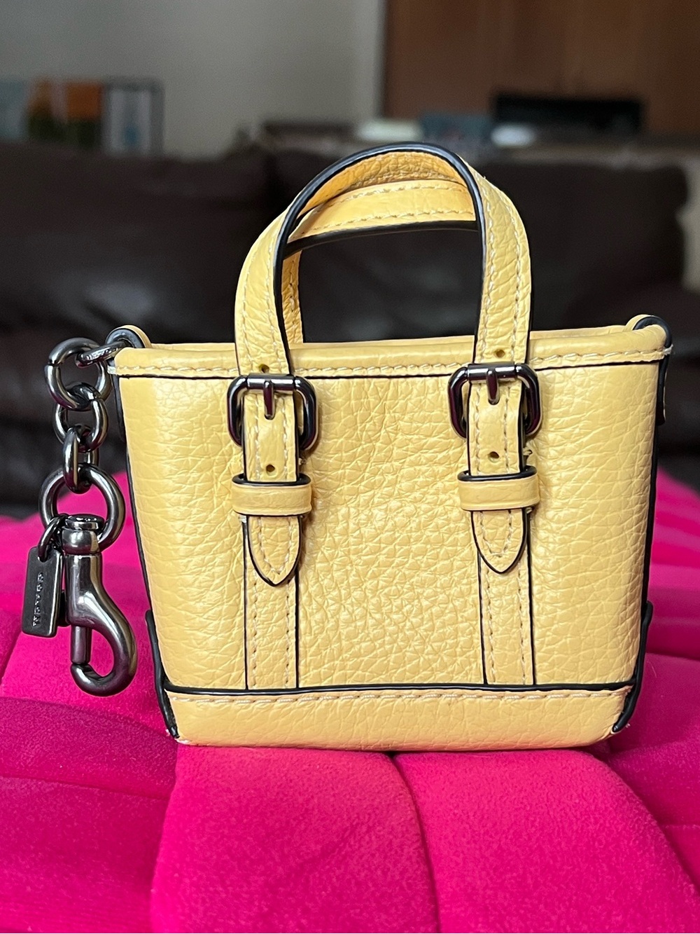 Coach Mini Warner Tote Bag Charm - Picture 3 of 10
